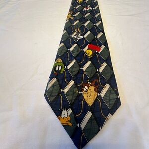Looney Tunes Mania Neck Tie Warner Bros 1996  Bugs Bunny, Daffy Duck, Vintage
